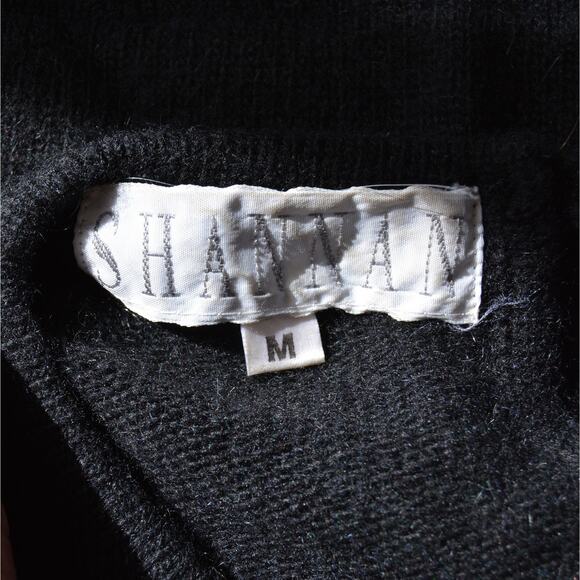 Vintage 1980s Shannan Black Sweater with Silver Gold Star Embellishment - Picture 5 of 6